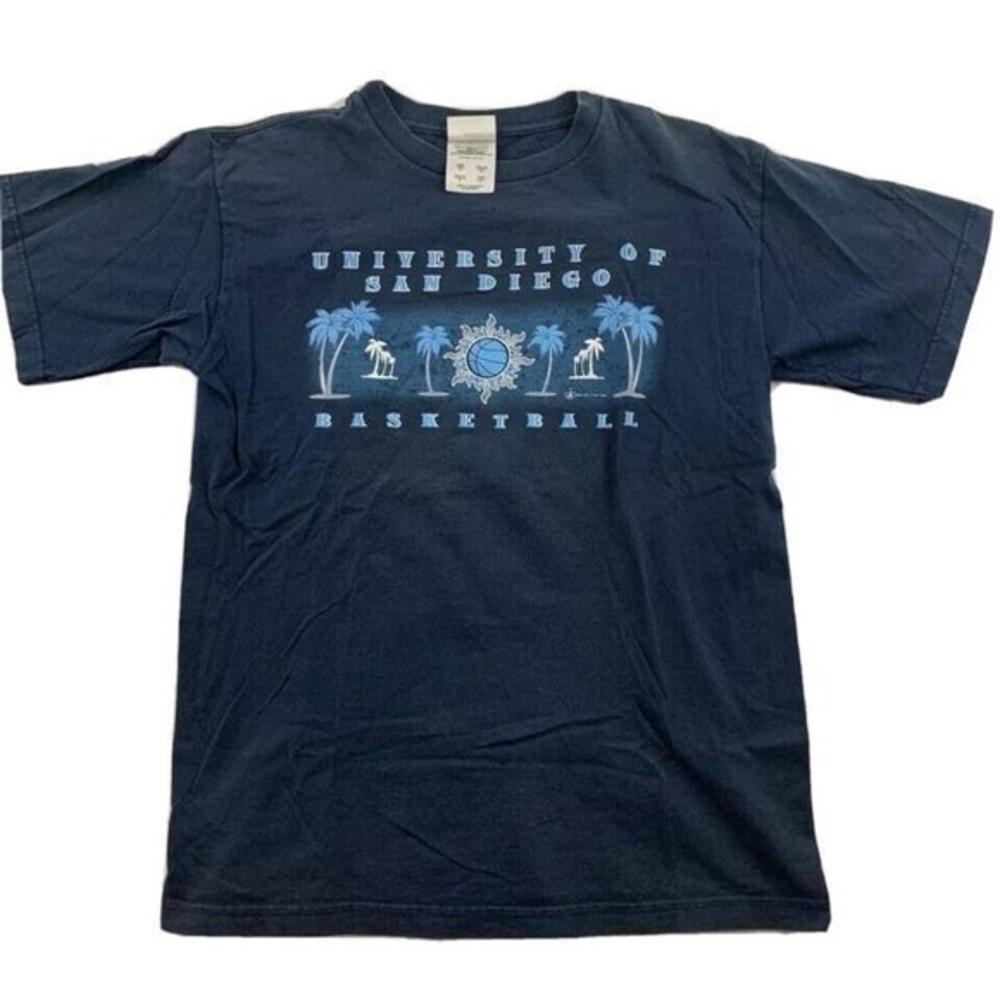 Vintage Adidas University Of San Diego Basketball Shirt Mens Small Big‎ Logo